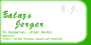 balazs jerger business card