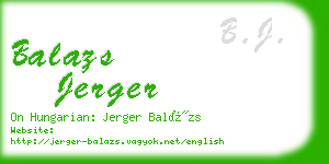 balazs jerger business card